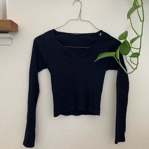 Brandy Melville Long Sleeve Top Navy Blue